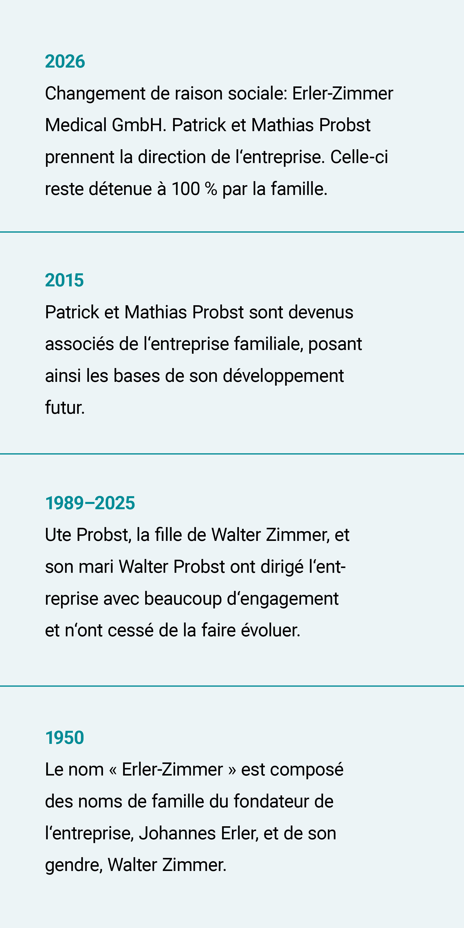 Historique de l'entreprise Erler-Zimmer mobile