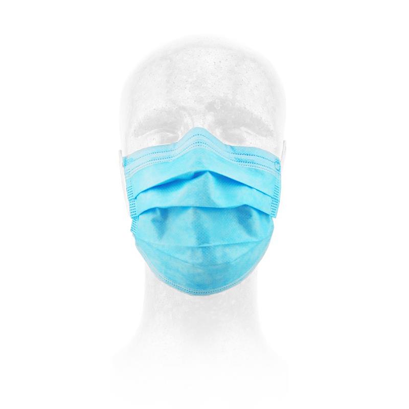 Face protection mask, blue, 50 pcs., typ II