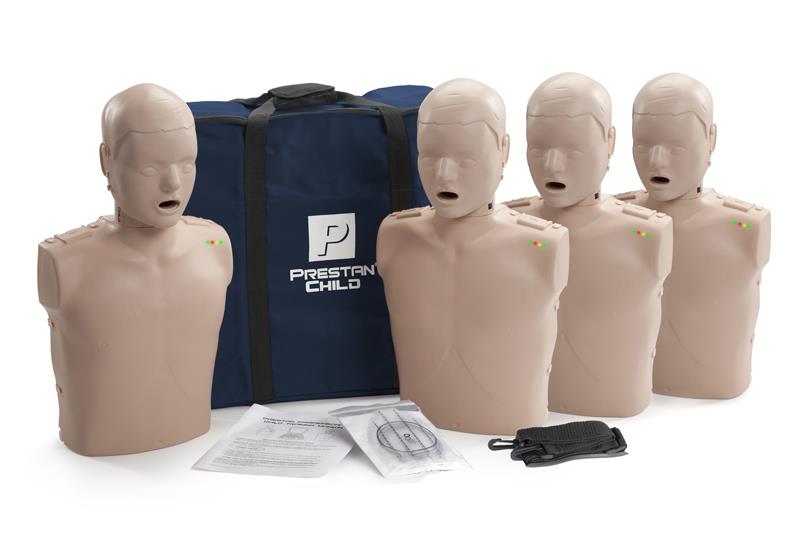 Prestan HLW-Übungspuppe Kind mit Leuchtanzeige, 4er Pack