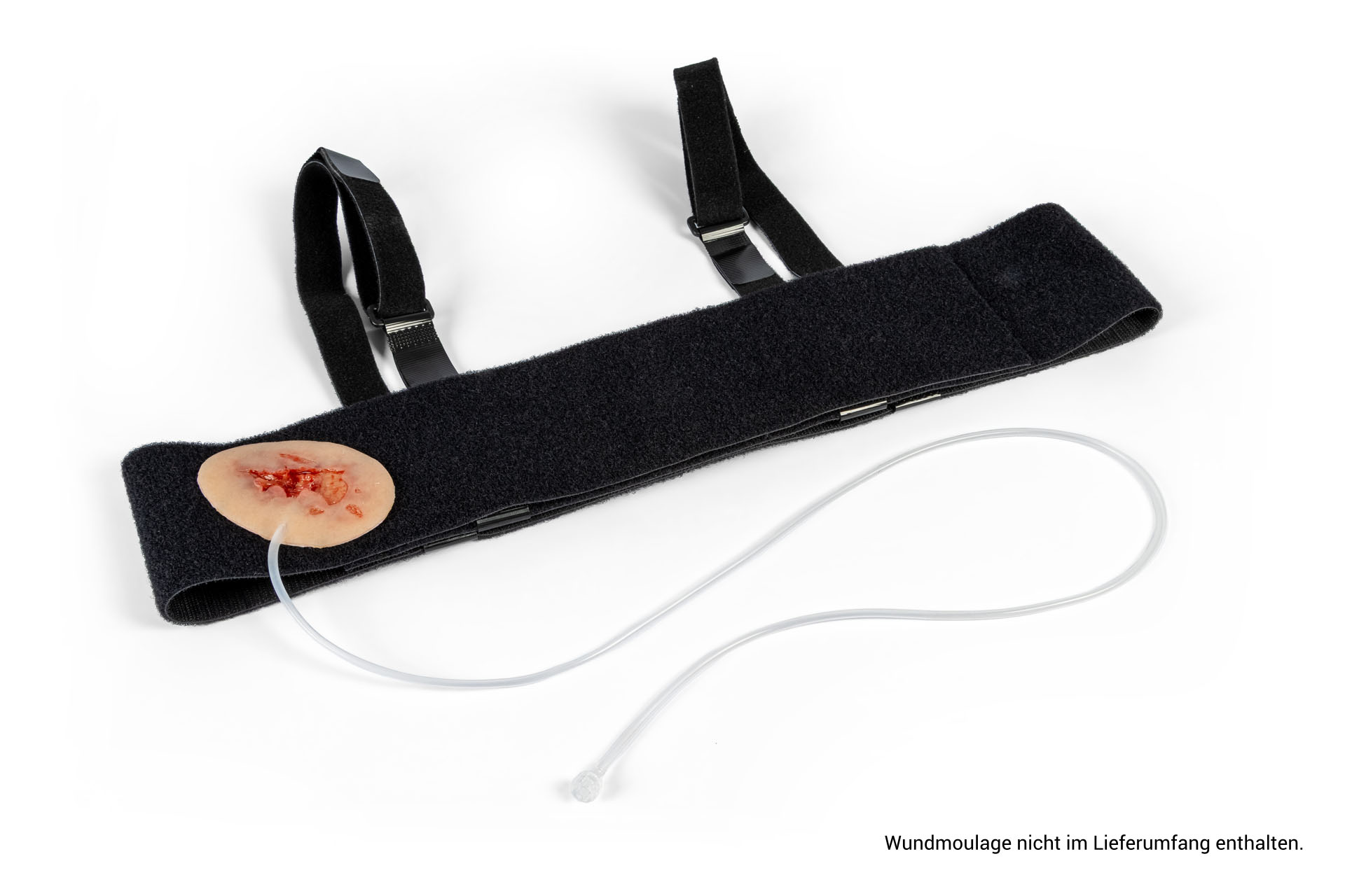 Velcro Fastening System for Underarm Injuries with wound moulage