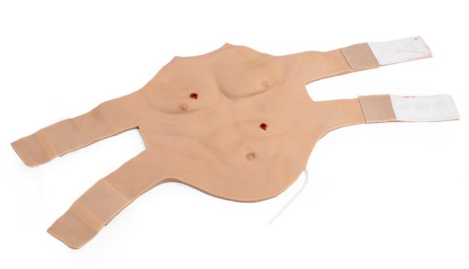 Brusthaut mit Schußwunden für ADAM-X Serie Simulatoren
