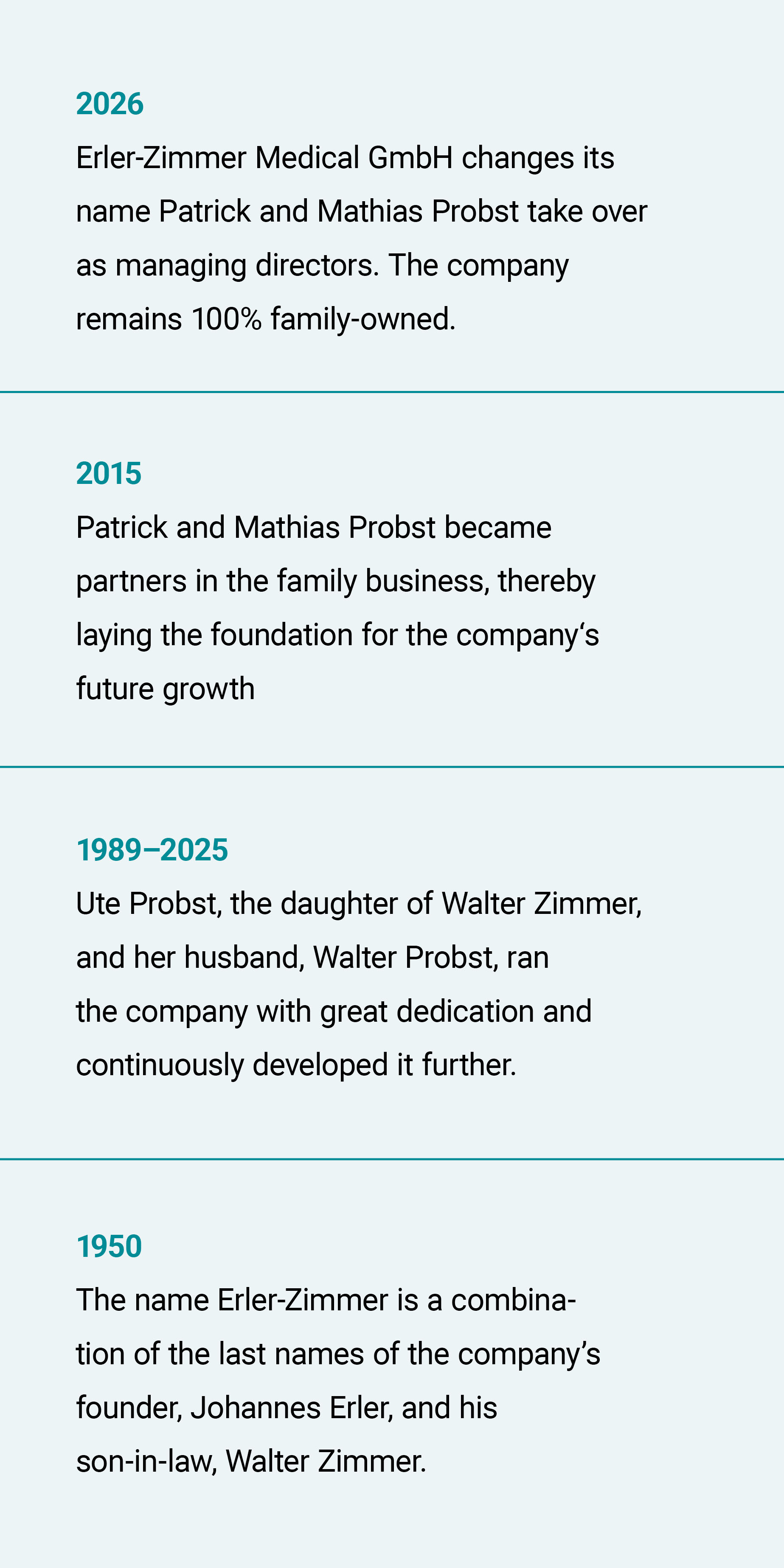 company history Erler-Zimmer mobile